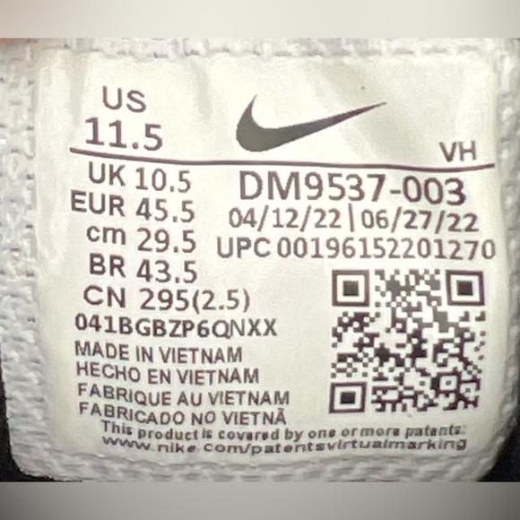 Nike Air Max SYSTM Black/Team Red/Anthr Men's Sneakers Size 11.5 Preowned - Picture 8 of 9